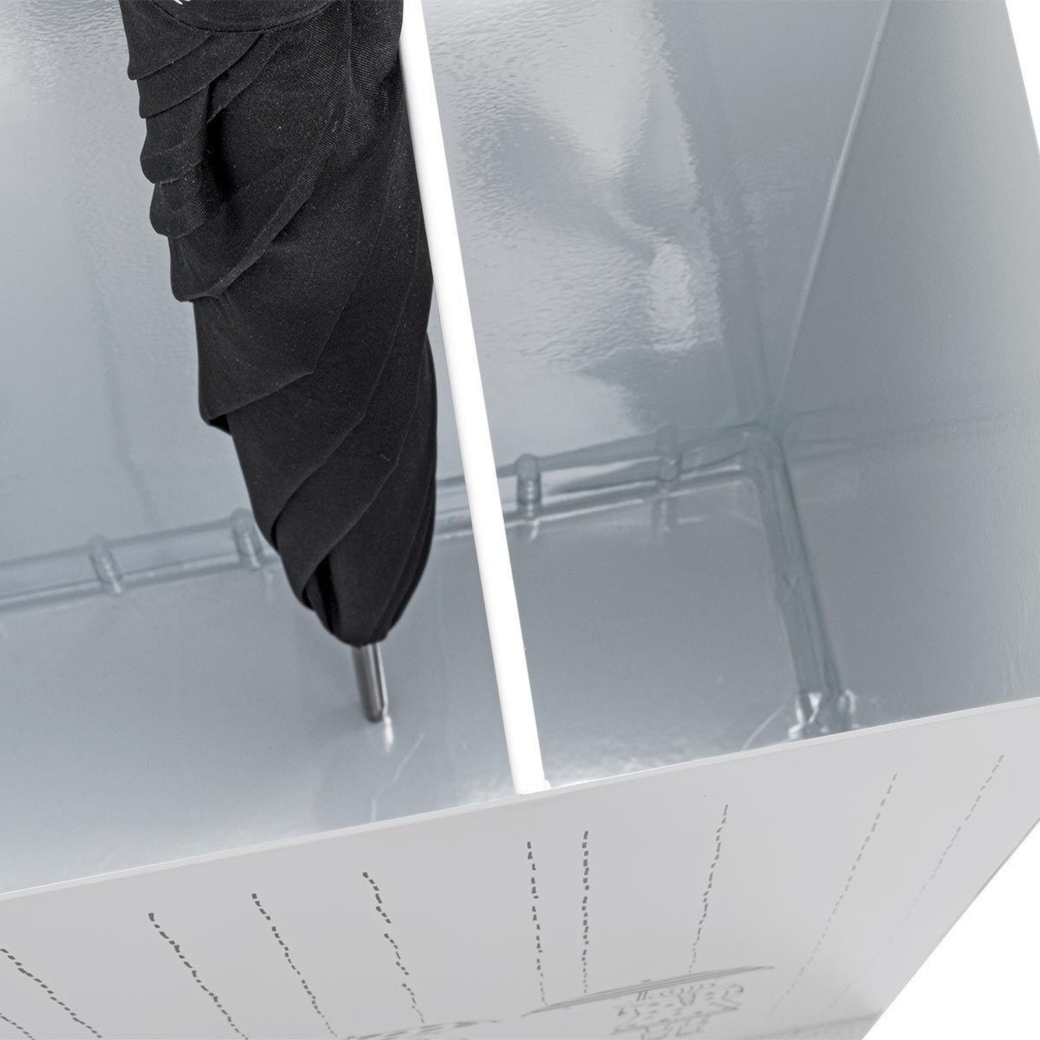 Voir la diapositive 6 : Paris Prix Porte-parapluie design  motif  48cm blanc laqué
