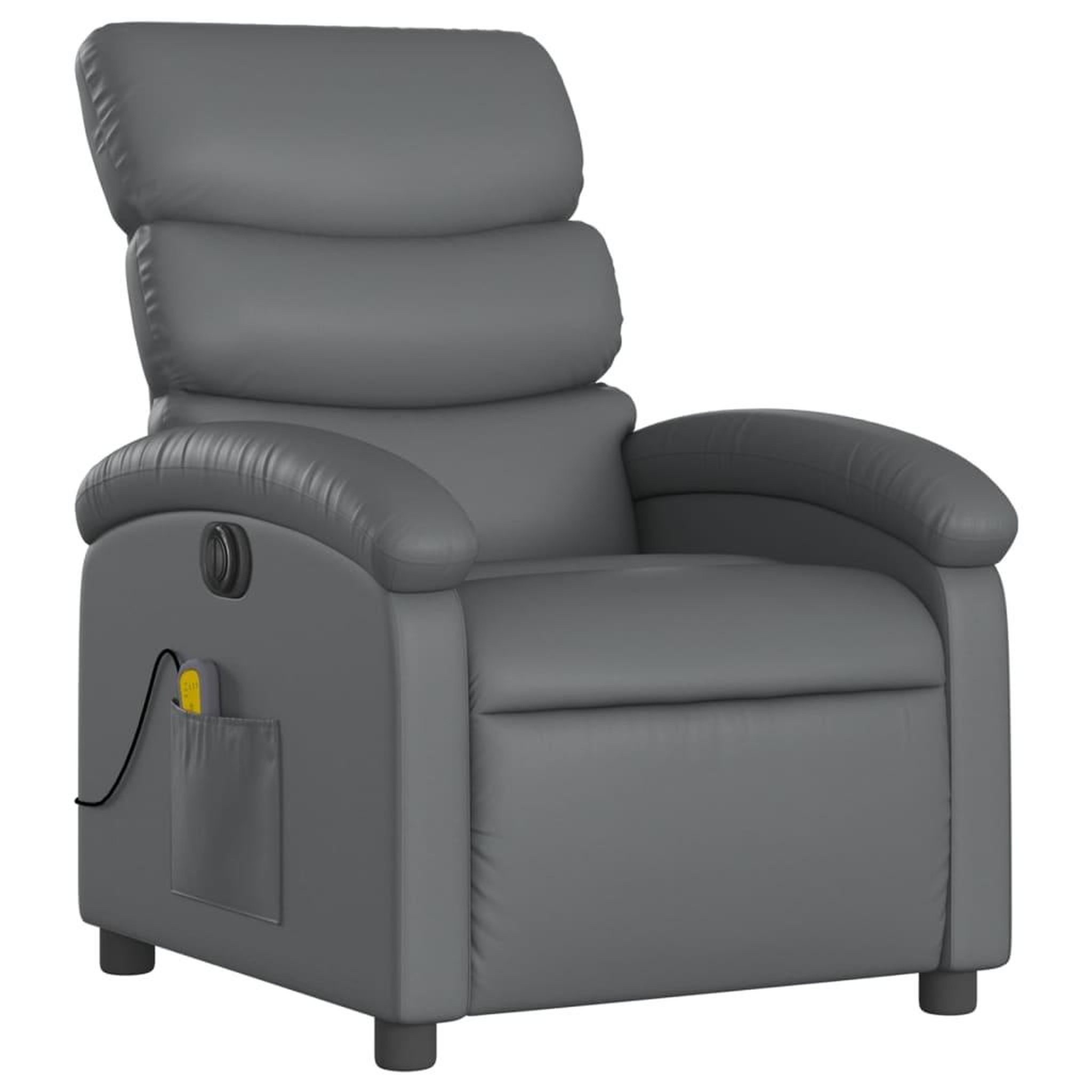 Voir la diapositive 4 : VIDAXL Fauteuil de massage inclinable electrique gris similicuir