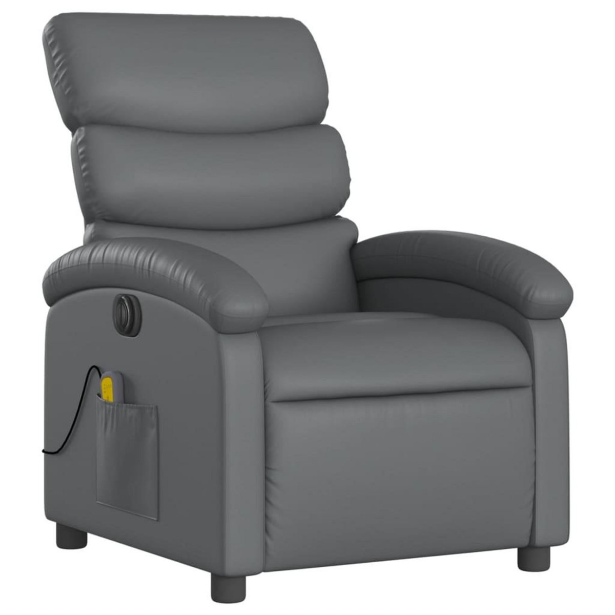VIDAXL Fauteuil de massage inclinable electrique gris similicuir