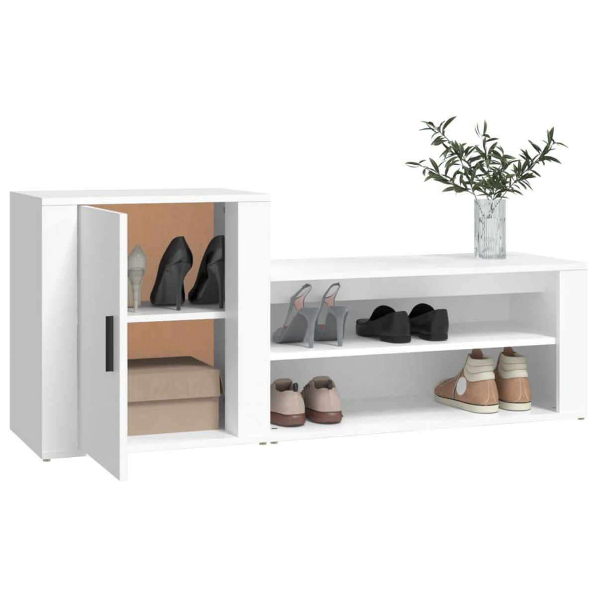 VIDAXL Armoire a chaussures Blanc 130x35x54 cm Bois d'ingenierie