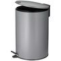 Voir la diapositive 1 : Kela line Poubelle 12l mats 38cm metal*gris clair*n - 10640