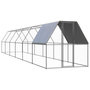 Voir la diapositive 1 : VIDAXL Poulailler d'exterieur 2x12x2 m Acier galvanise