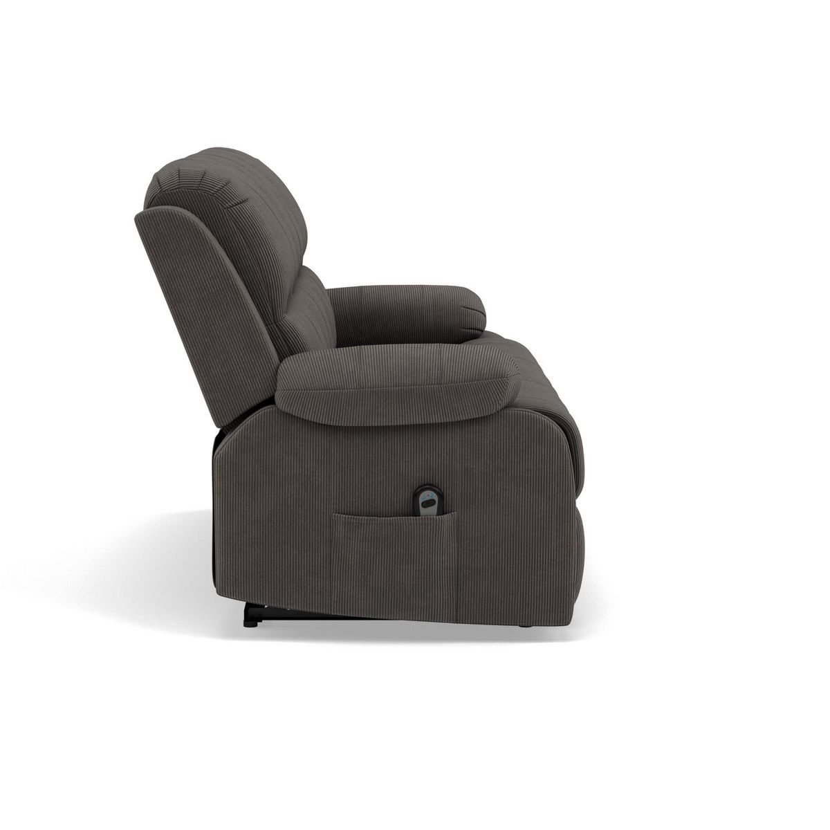 BEST MOBILIER Armand - canapé 3 places relax électrique en velours côtelé