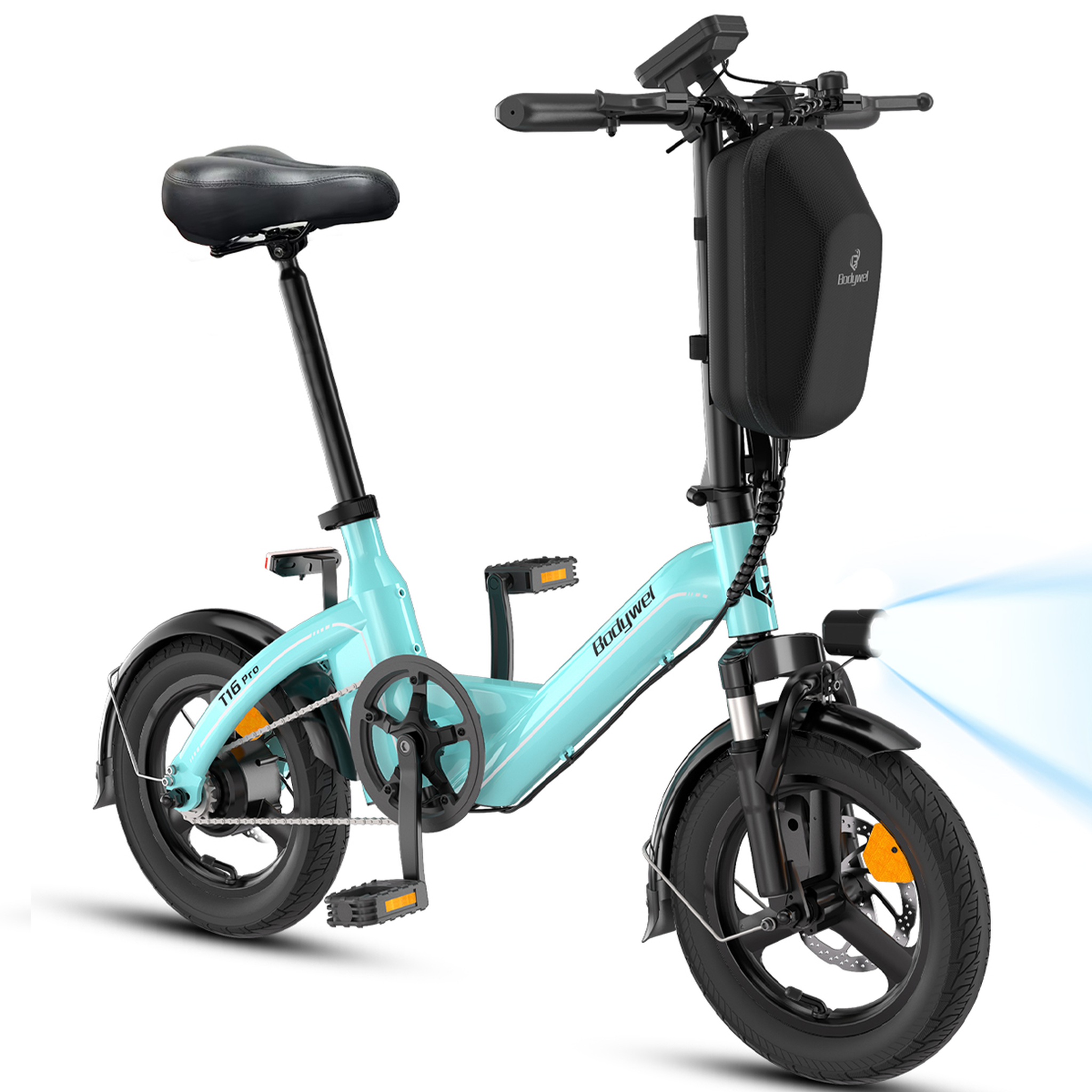 Voir la diapositive 2 : BODYWEL Mini vélo électrique pliable bodywel t16 pro