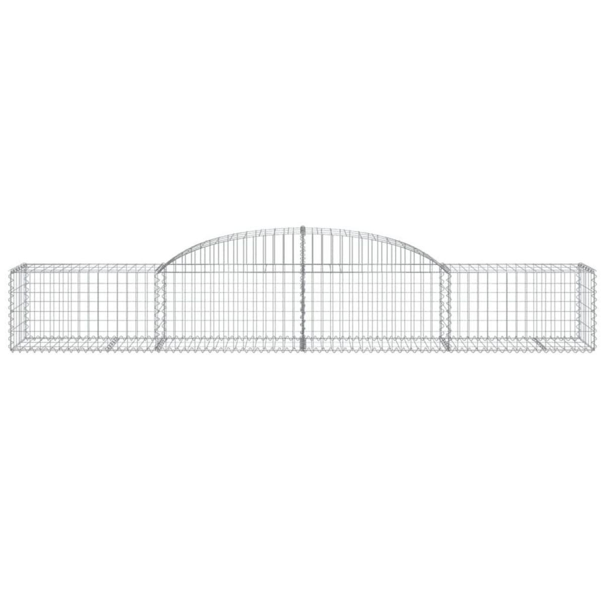 VIDAXL Paniers a gabions arques 15 pcs 300x50x40/60 cm fer galvanise