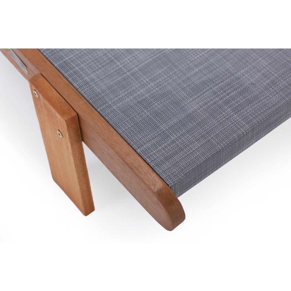 Habitat et Jardin Lot de 2 bains de soleil en bois exotique  Saïgon  - Maple - Gris