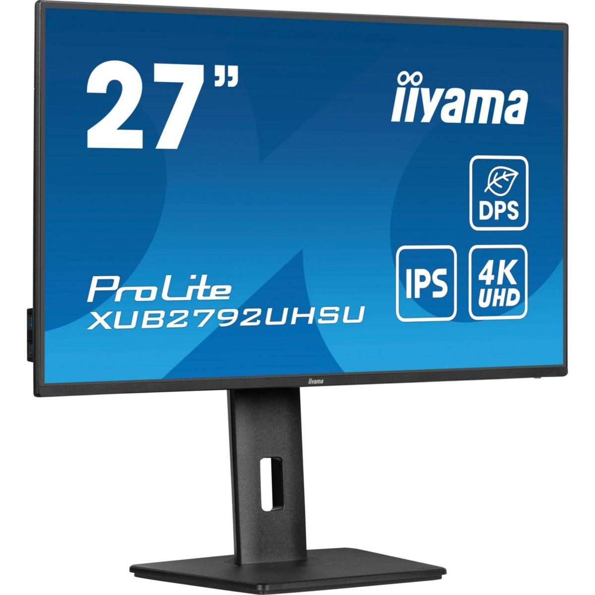 Iiyama Ecran PC 4K PROLITE XUB2792UHSU-B6 Plat IPS