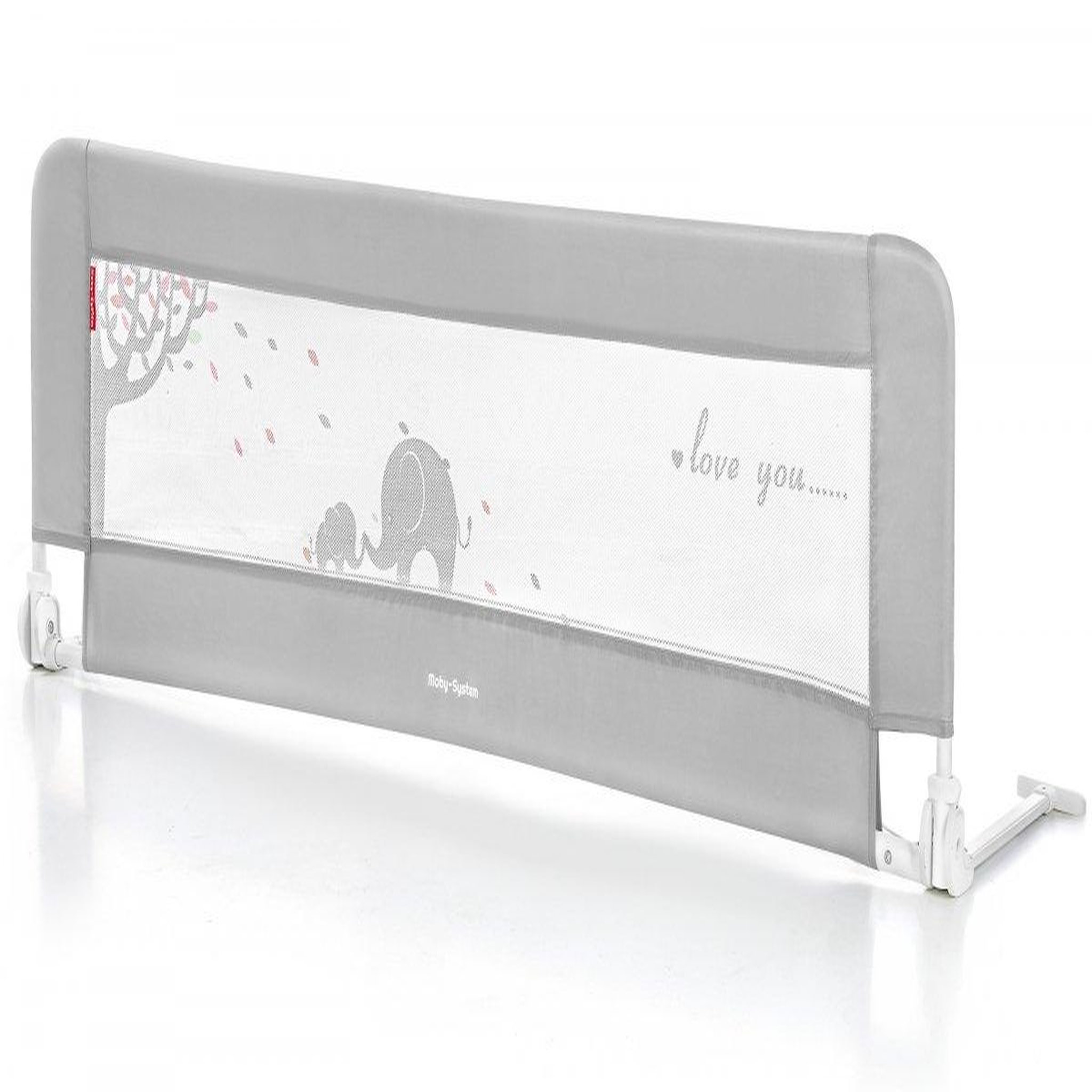 MOBY SYSTEM Barrière de Lit Bébé Moby-System, Barrière de Protection Pliable, Stable Durable, 154 x 42 cm