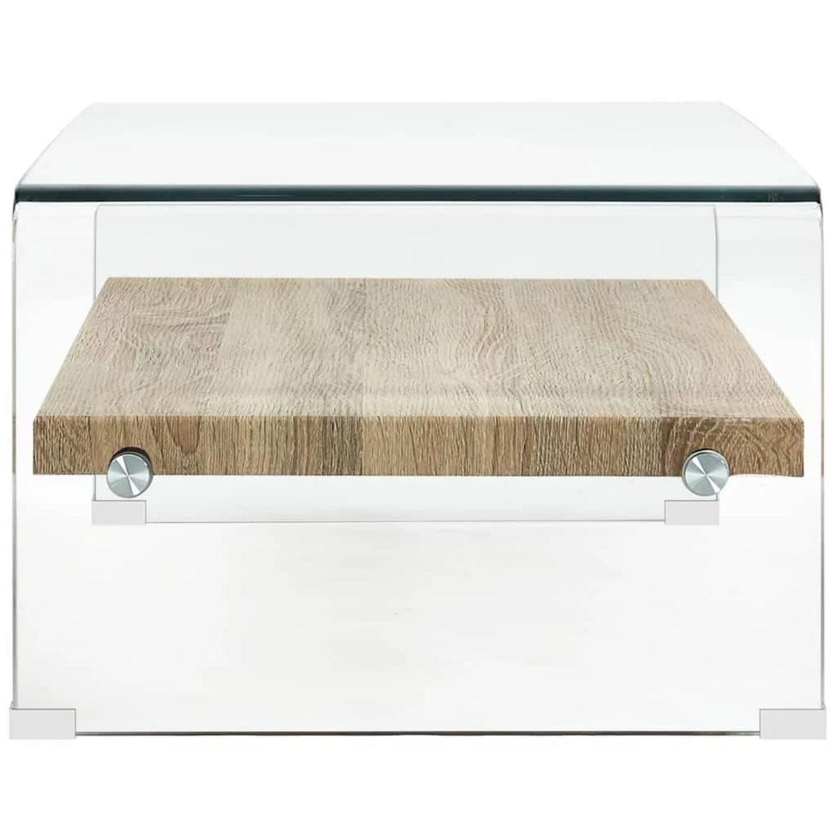 VIDAXL Table basse Clair 98x45x31 cm Verre trempe