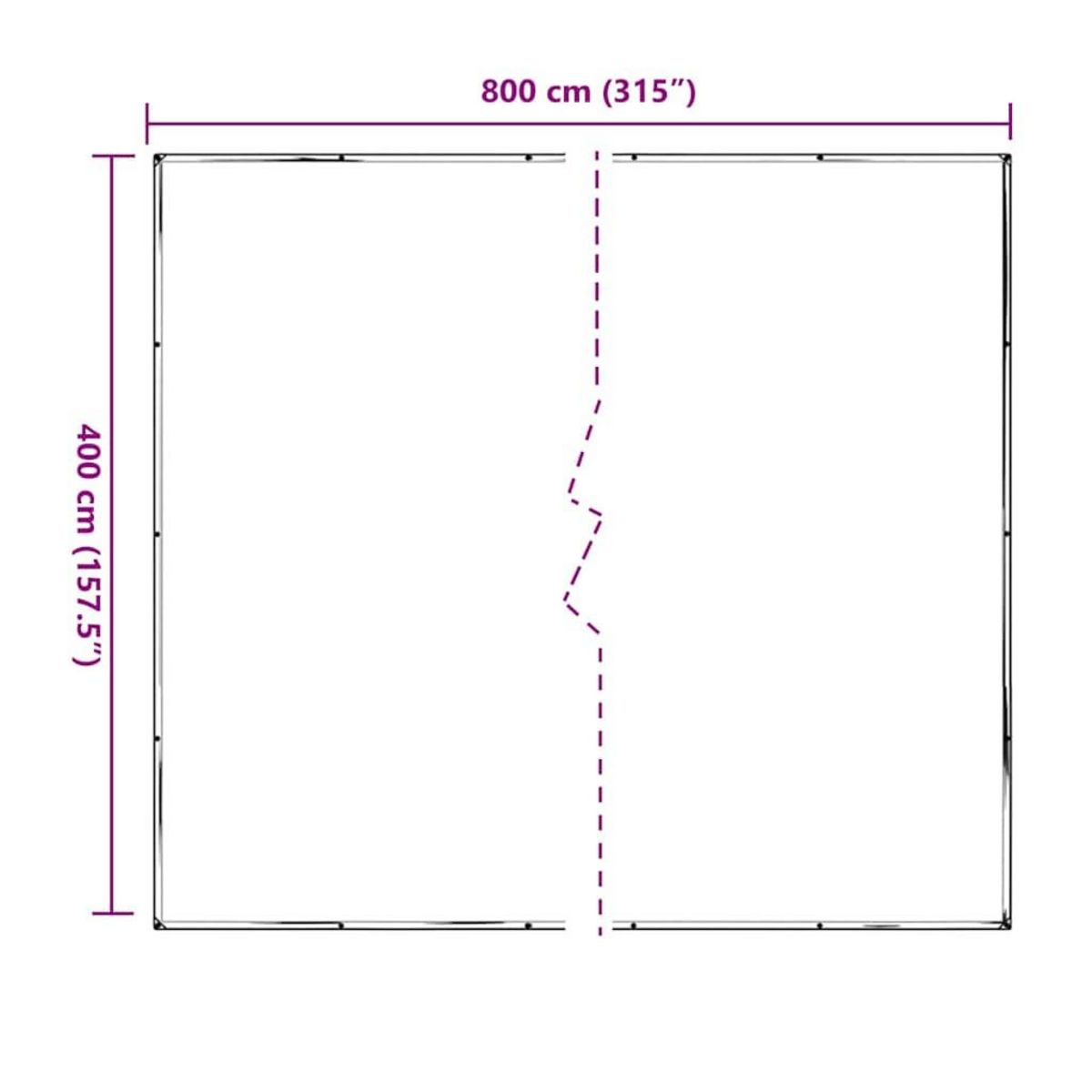 VIDAXL Bache transparente avec œillets 4x8 m polyethylene