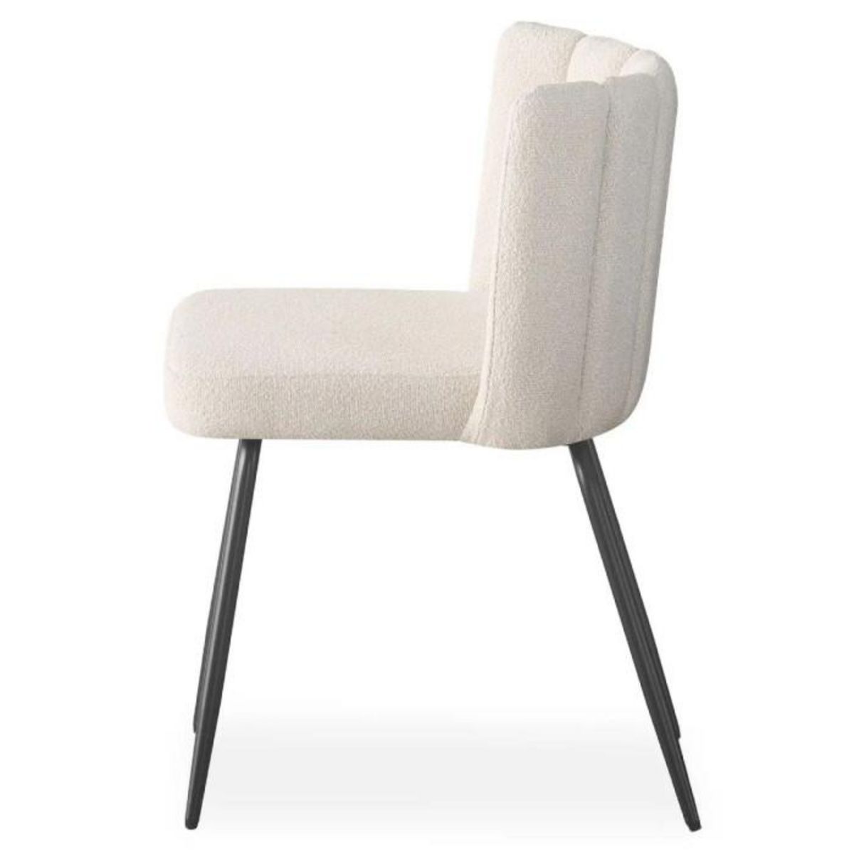 Paris Prix Lot de 6 Chaises Design Bouclette  Irina  79cm Crème