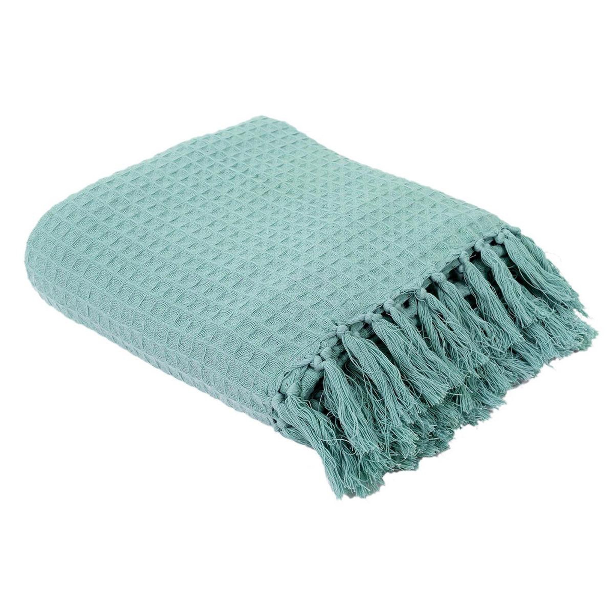 The Home Deco Factory Jeté de canapé  gaufré  170x250cm vert d'eau