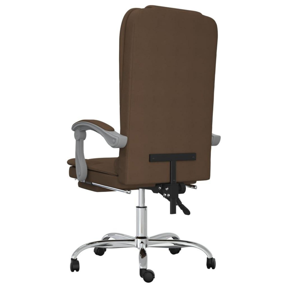 VIDAXL Fauteuil de massage inclinable de bureau Marron Tissu