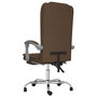 Voir la diapositive 5 : VIDAXL Fauteuil de massage inclinable de bureau Marron Tissu