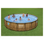 Voir la diapositive 1 : BESTWAY Piscine tubulaire ronde - Décor bois - 549x122cm - POWER STEEL™ SWIM VISTA