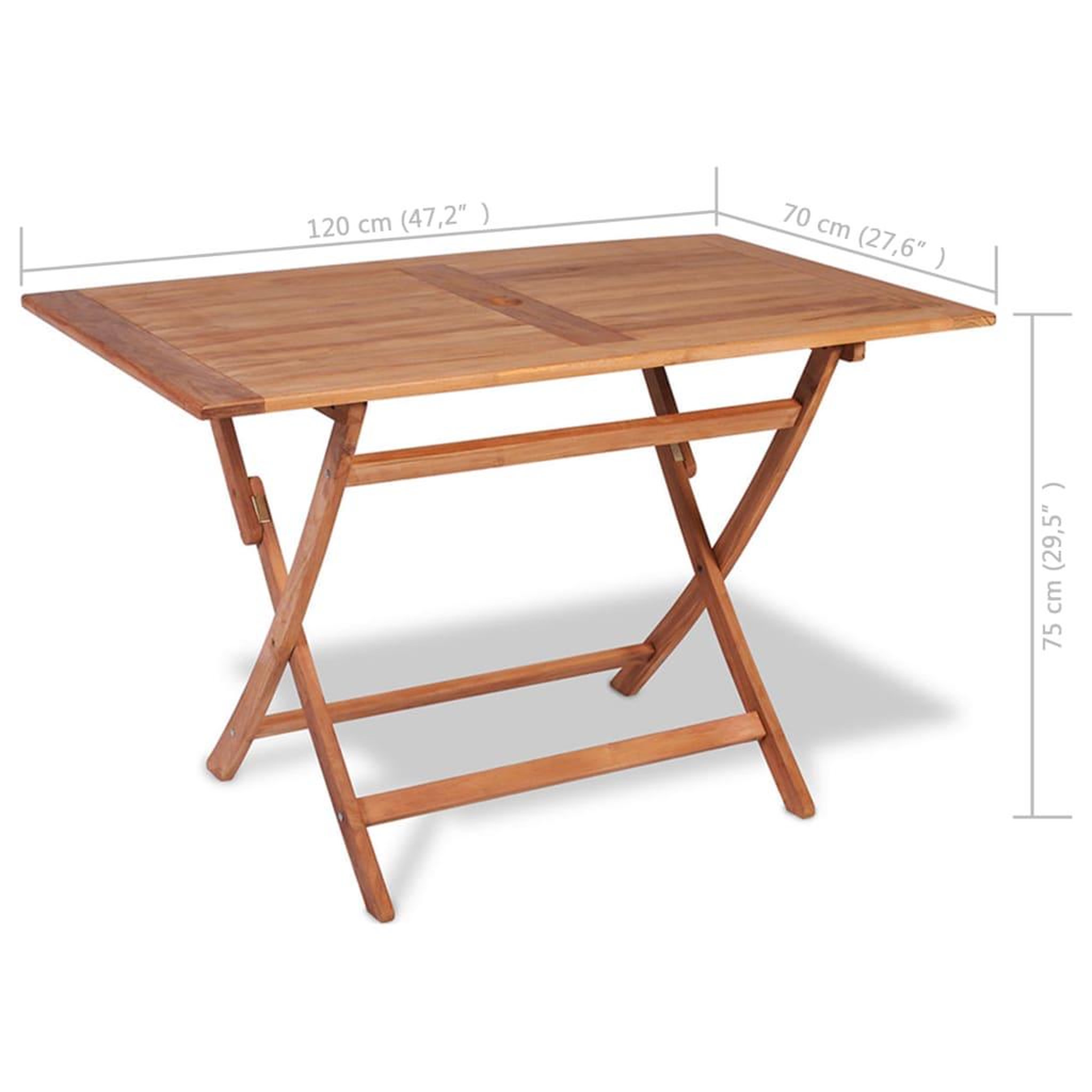 Voir la diapositive 6 : VIDAXL Ensemble a manger de jardin 5 pcs bois de teck massif