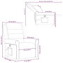 Voir la diapositive 6 : VIDAXL Fauteuil de massage inclinable electrique Taupe Tissu