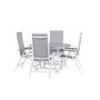 Voir la diapositive 3 : Paris Prix Ensemble Table de Jardin & 4 Chaises  Break & Alabny  120cm Gris