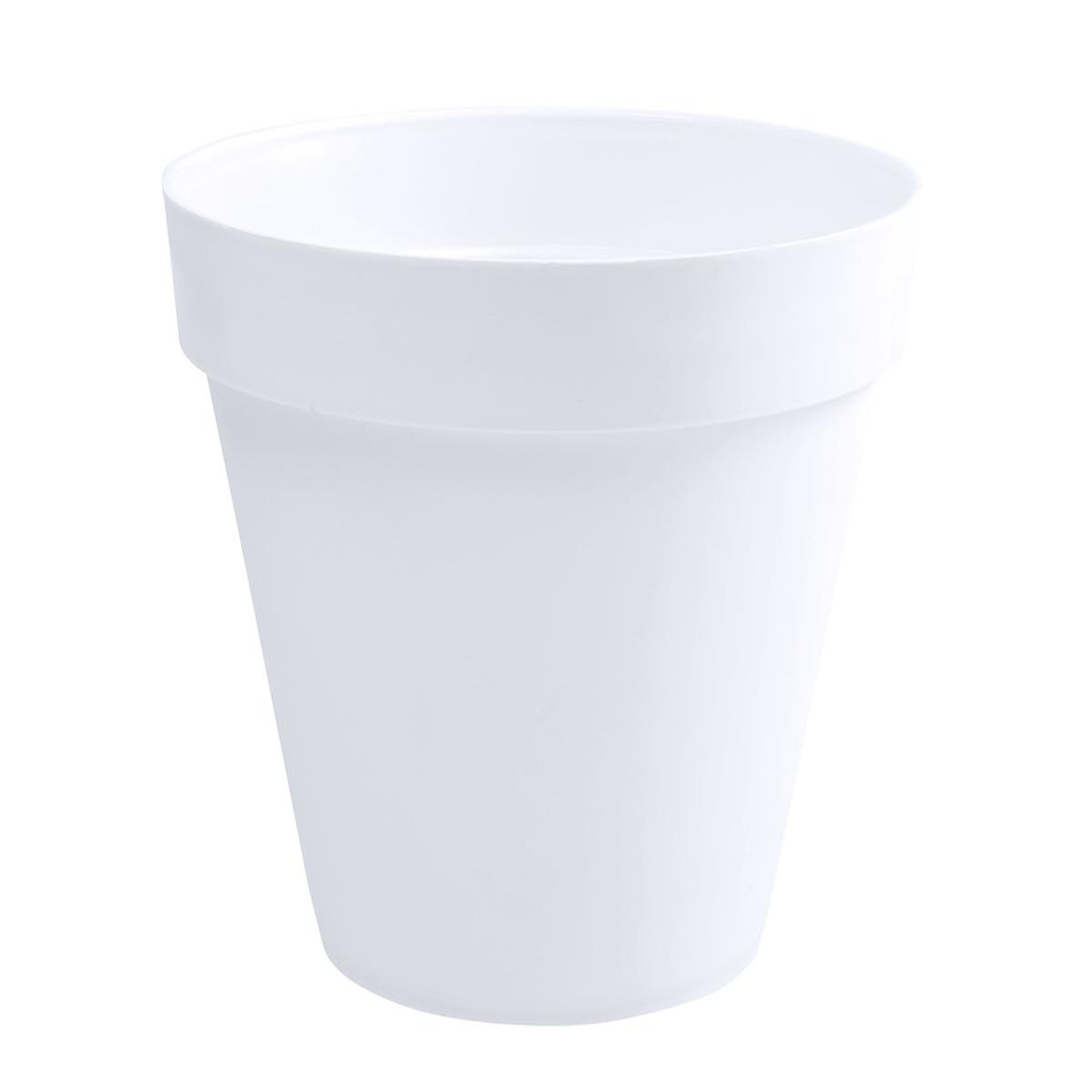 Voir la diapositive 2 : Eda Pot de fleur rond Toscane Ø 40 x H.32 cm - Blanc - Eda
