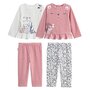 Voir la diapositive 1 : Petit Béguin Lot de 2 pyjamas enfant 2 pièces en velours Céleste