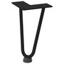 Voir la diapositive 4 : VIDAXL Pieds de table en forme d'epingle a cheveux 4 pcs noir 20 cm