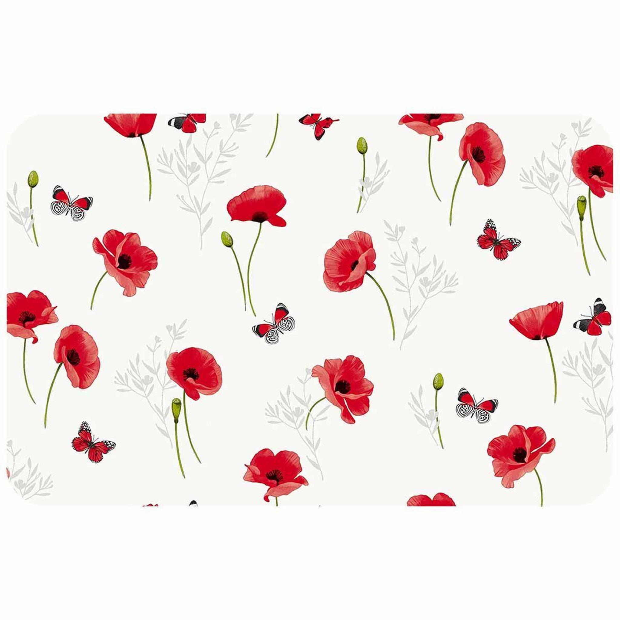 Douceur d'Intérieur Set de table imprimé  poppyly  30x44cm rouge