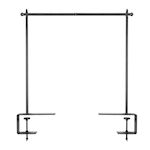 Lumisky Support Guirlande BARILO Noir Acier H46/101cm