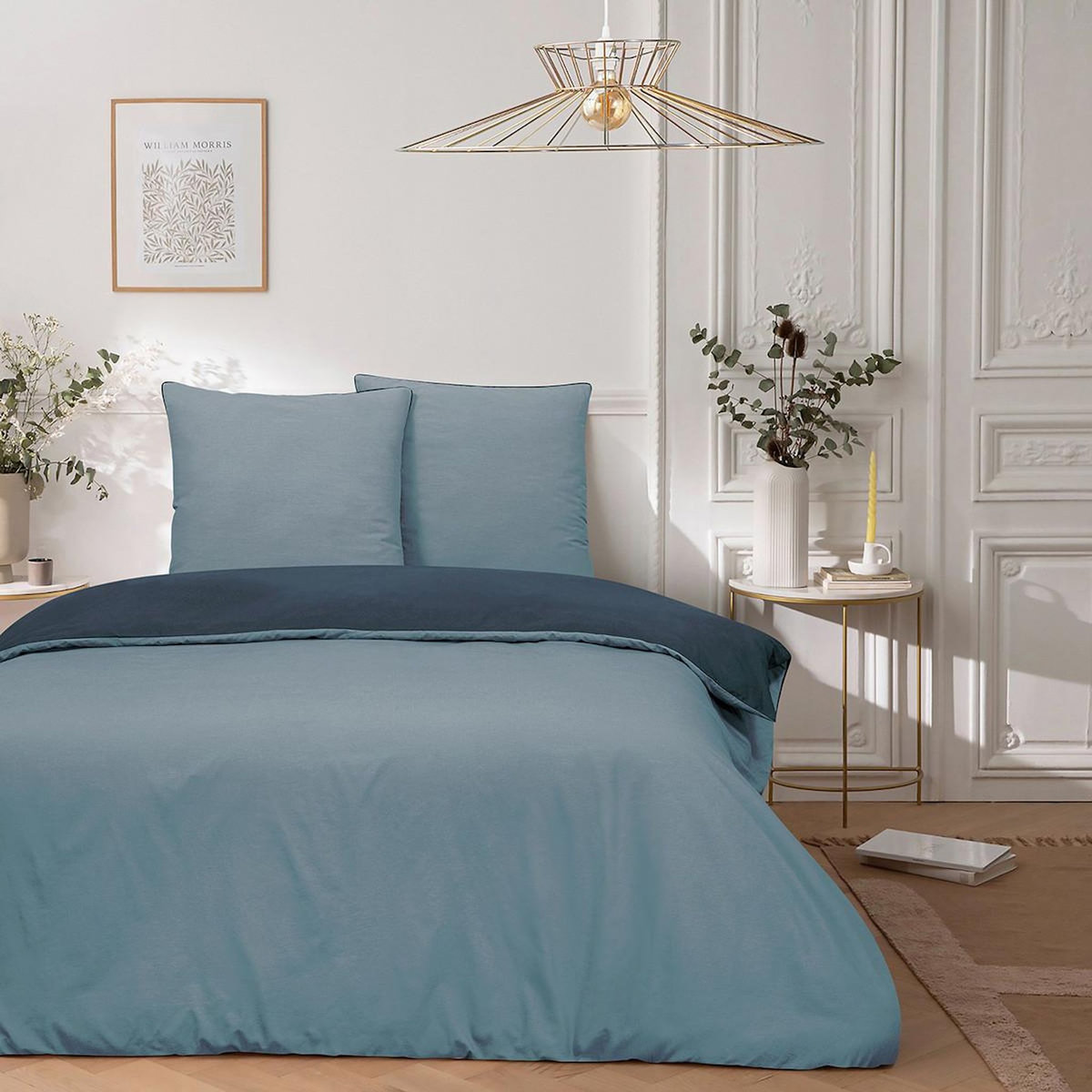 FUTURE HOME Parure de lit double bicolore