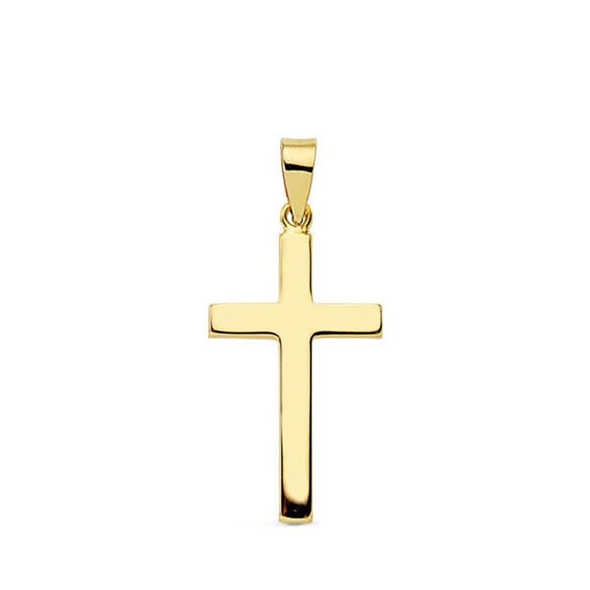 L'ATELIER D'AZUR Pendentif - Médaille Croix Or 18 Carats 750 Jaune - Chaine Offerte