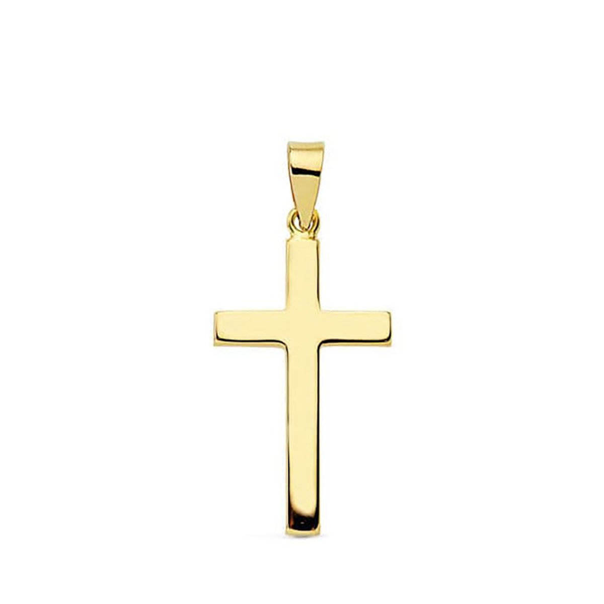 L'ATELIER D'AZUR Pendentif - Médaille Croix Or 18 Carats 750 Jaune - Chaine Offerte