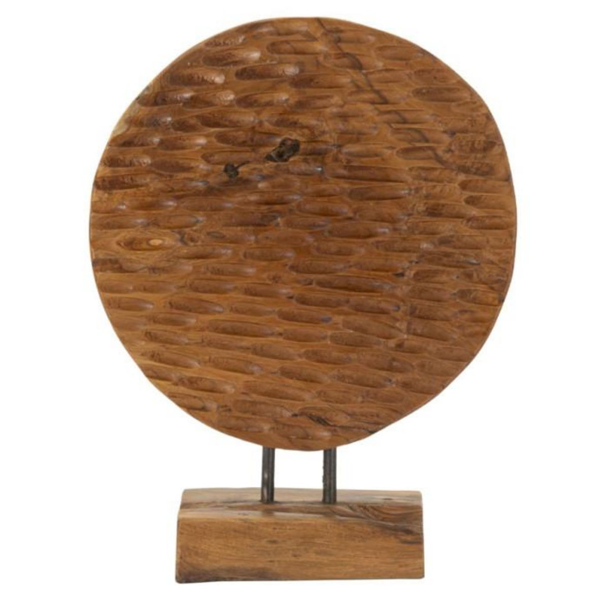 Paris Prix Objet Déco en Teck  Sculpture  40cm Naturel