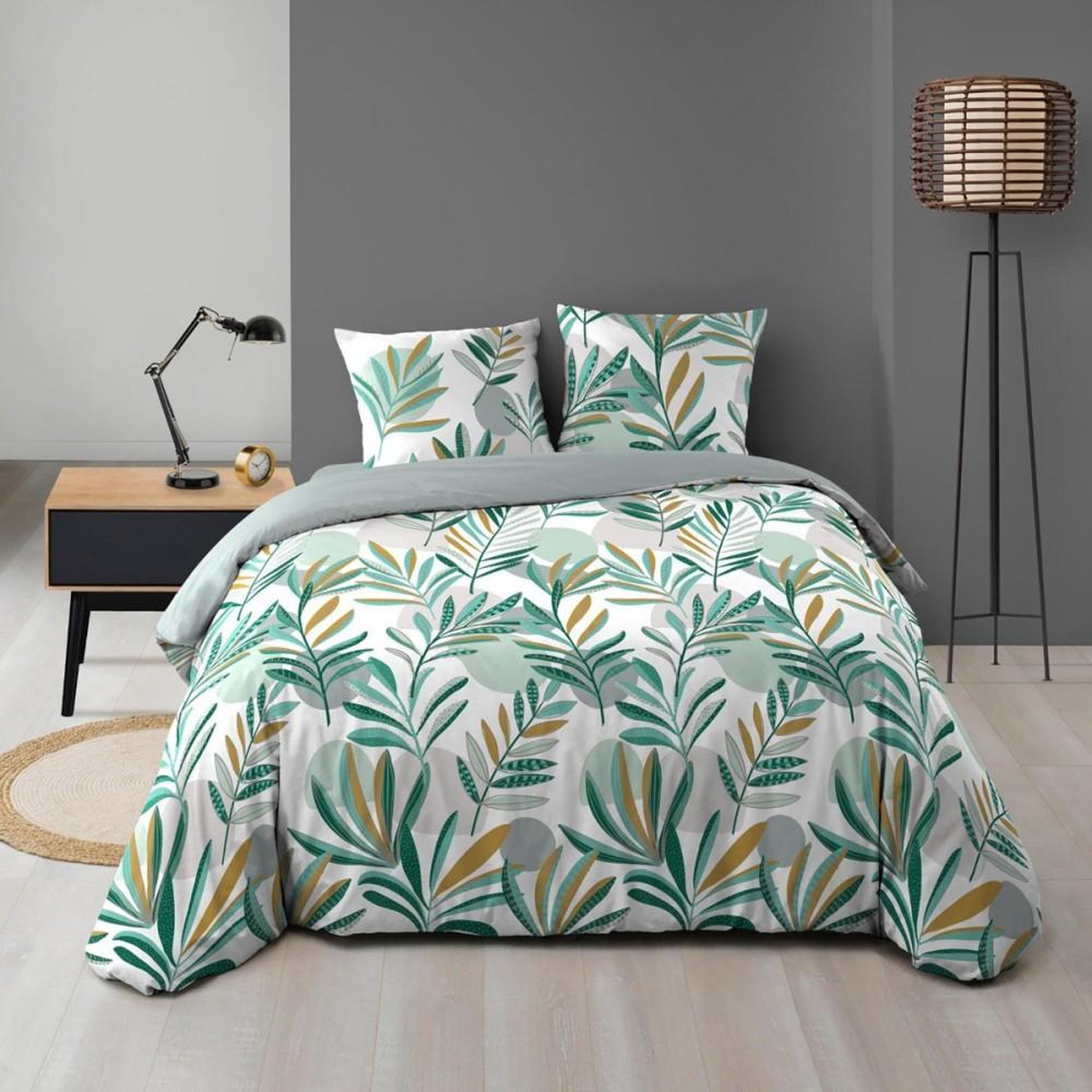 Douceur d'Intérieur Housse de couette 240x220 + 2 taies LOUNA microfibre