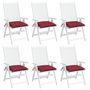 Voir la diapositive 4 : VIDAXL Coussins de chaise lot de 6 bordeaux 40x40x7 cm tissu oxford