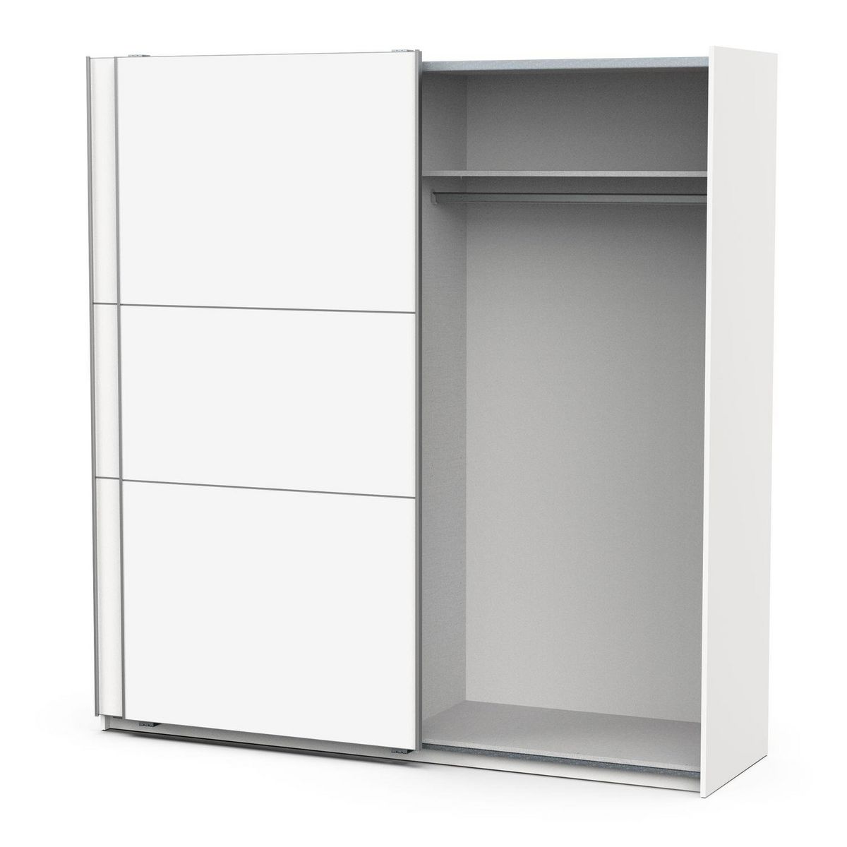 Armoire 2 portes coulissantes L200 cm THIBAULT
