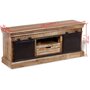 Voir la diapositive 6 : VIDAXL Meuble TV avec 2 portes coulissantes Bois de manguier massif