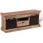 Voir la diapositive 6 : VIDAXL Meuble TV avec 2 portes coulissantes Bois de manguier massif