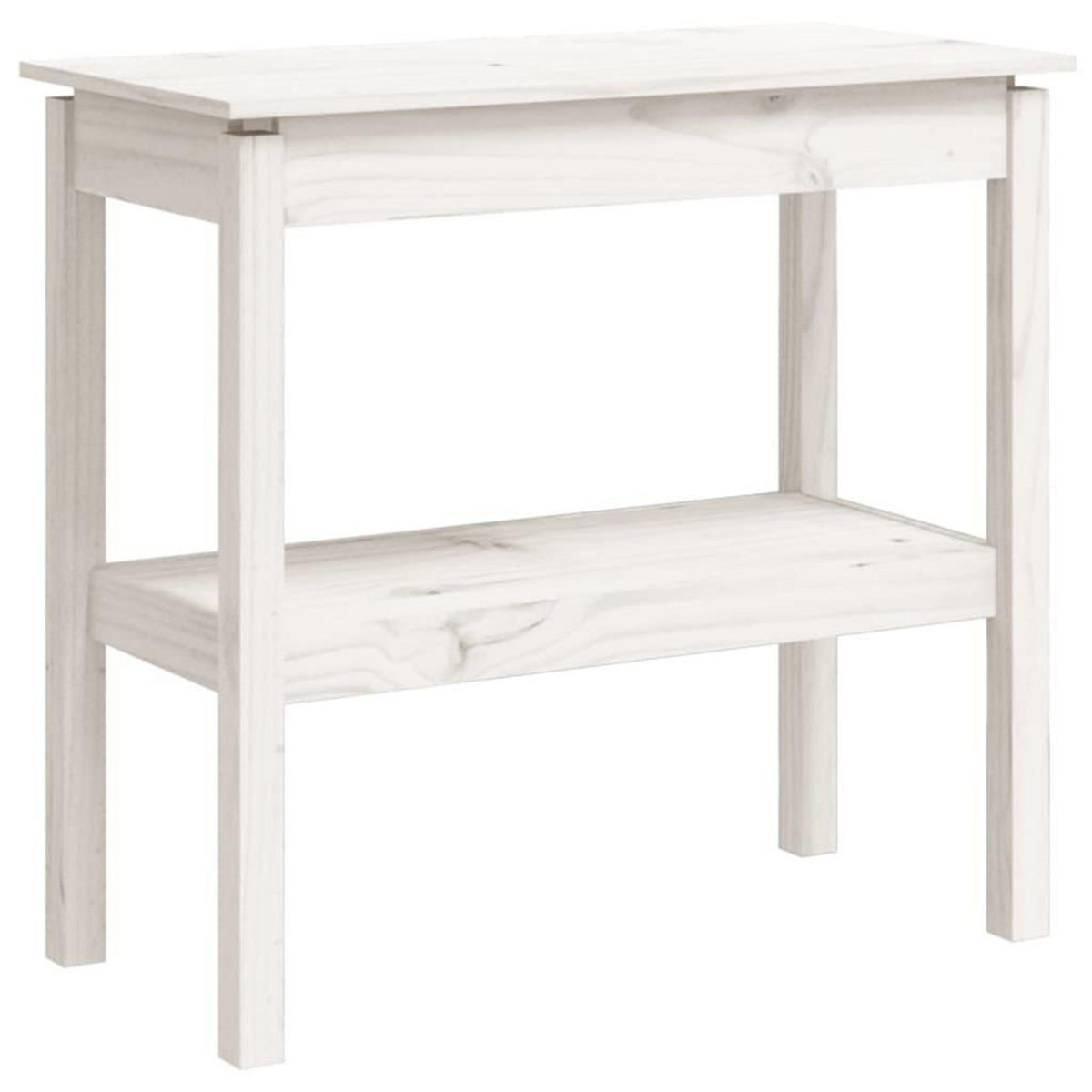 VIDAXL Table console Blanc 80x40x75 cm Bois de pin solide