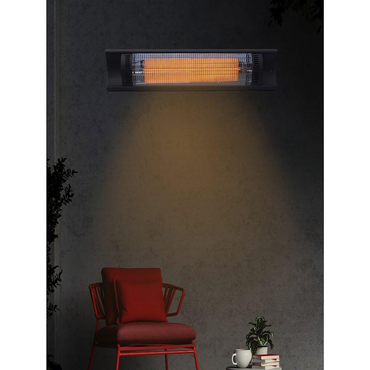 Habitat et Jardin Chauffage électrique radiant en fibre de carbone  Bola  - 2000W - Noir