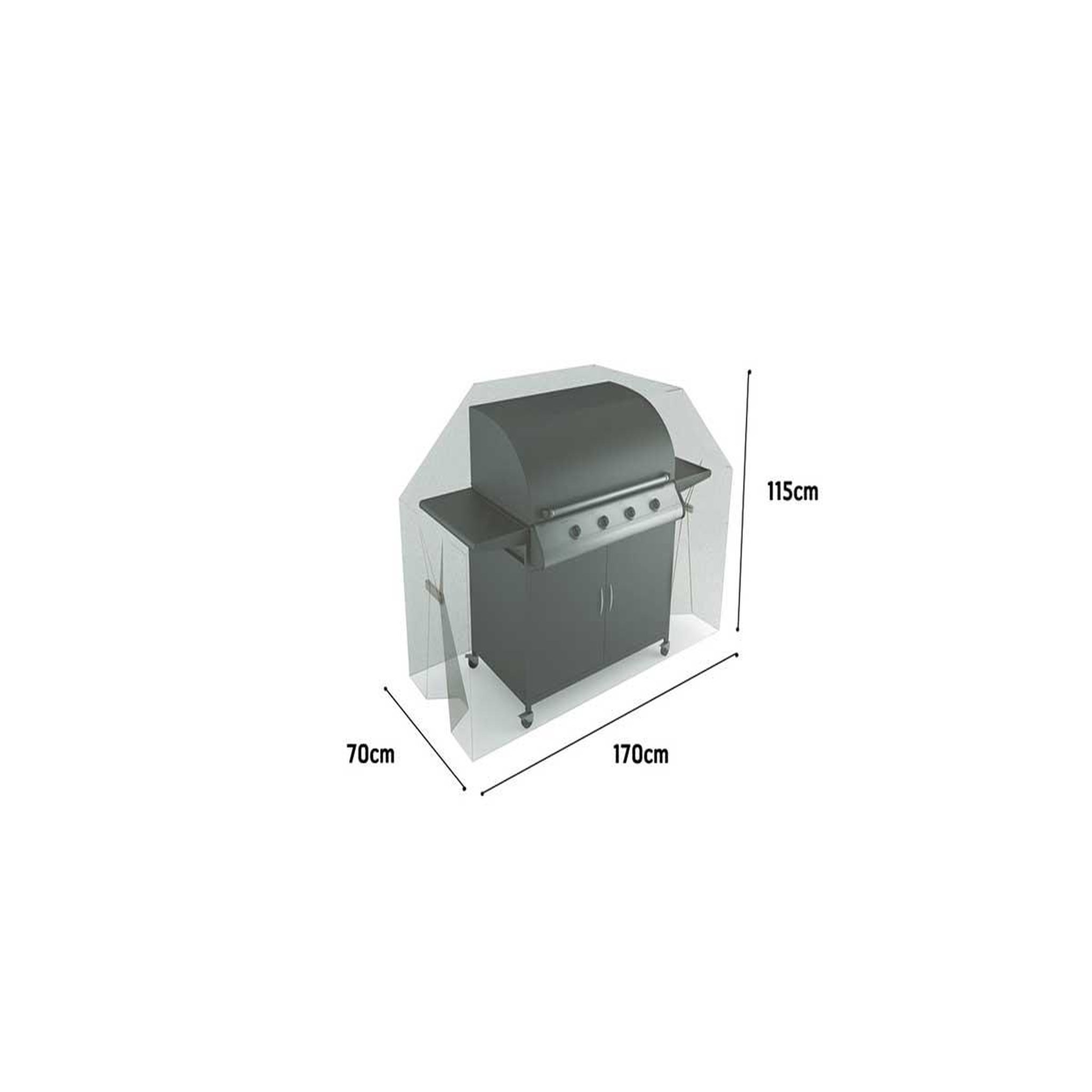 Voir la diapositive 3 : Nortene Housse de protection barbecue grand modèle covertop - taupe - 170 x 70 x 115 cm