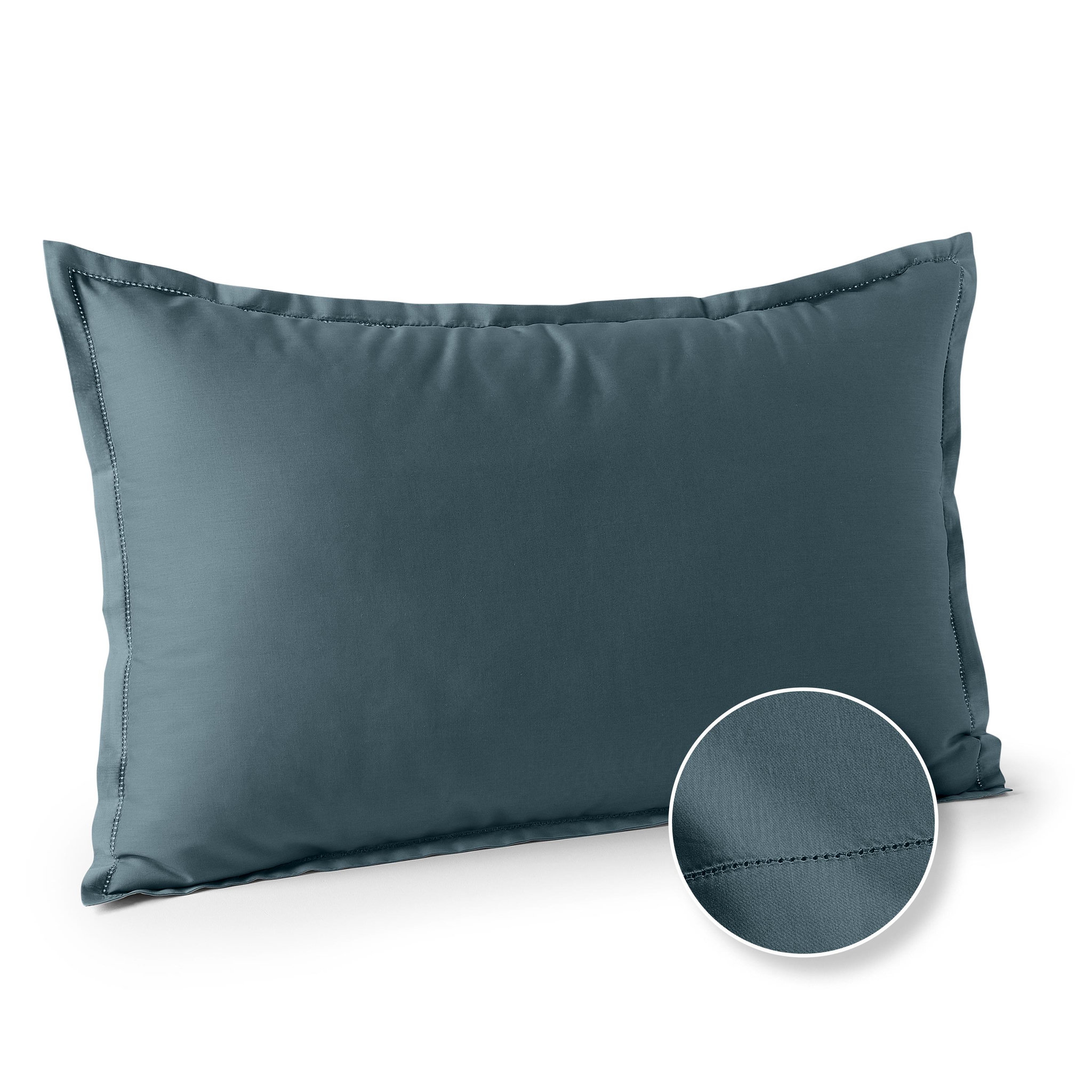 Voir la diapositive 1 : ACTUEL Taie d'oreiller unie en percale de coton 70 fils - collection permanente