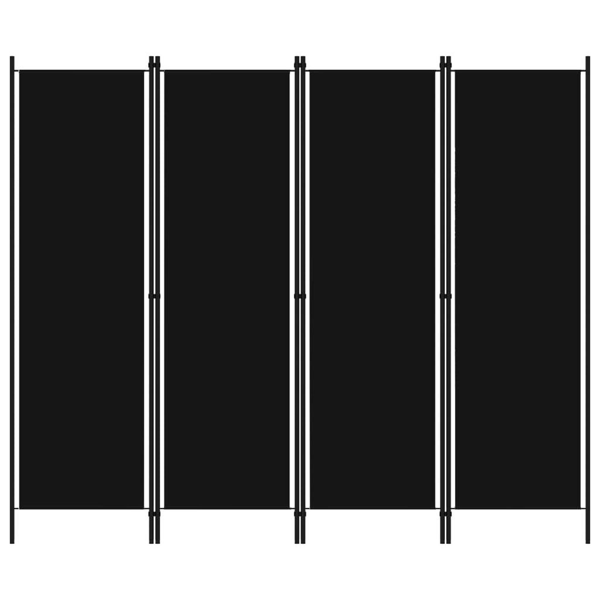 Voir la diapositive 1 : VIDAXL Cloison de separation 4 panneaux Noir 200x180 cm