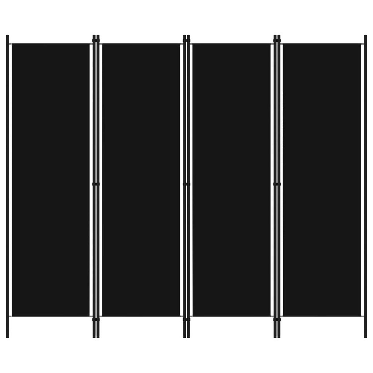 VIDAXL Cloison de separation 4 panneaux Noir 200x180 cm