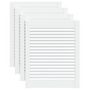 Voir la diapositive 2 : VIDAXL Portes d armoire à persiennes 4pcs blanc 61,5x49,4cm pin massif