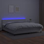 Voir la diapositive 4 : VIDAXL Sommier a lattes de lit avec matelas et LED Blanc 200x200 cm