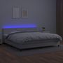 Voir la diapositive 4 : VIDAXL Sommier a lattes de lit avec matelas et LED Blanc 200x200 cm