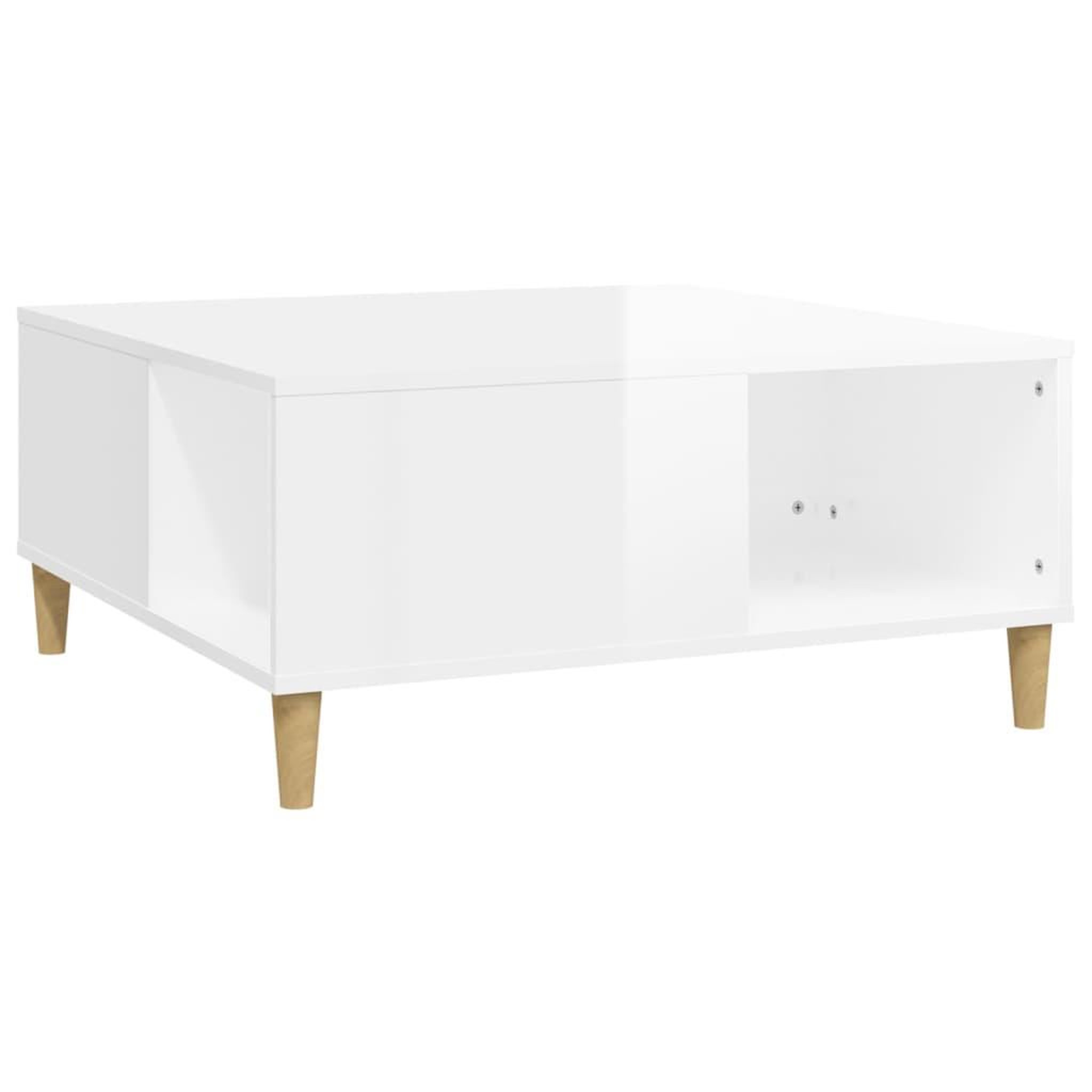 Voir la diapositive 2 : VIDAXL Table basse blanc brillant 80x80x36,5 cm bois d'ingenierie