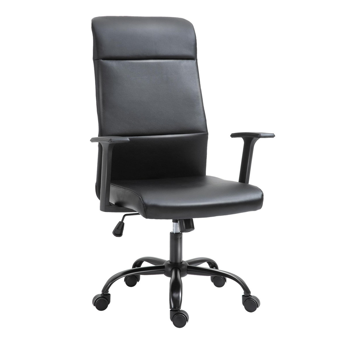 VINSETTO Vinsetto Fauteuil de bureau manager ergonomique pivotant 360° hauteur assise réglable revêtement synthétique PU noir