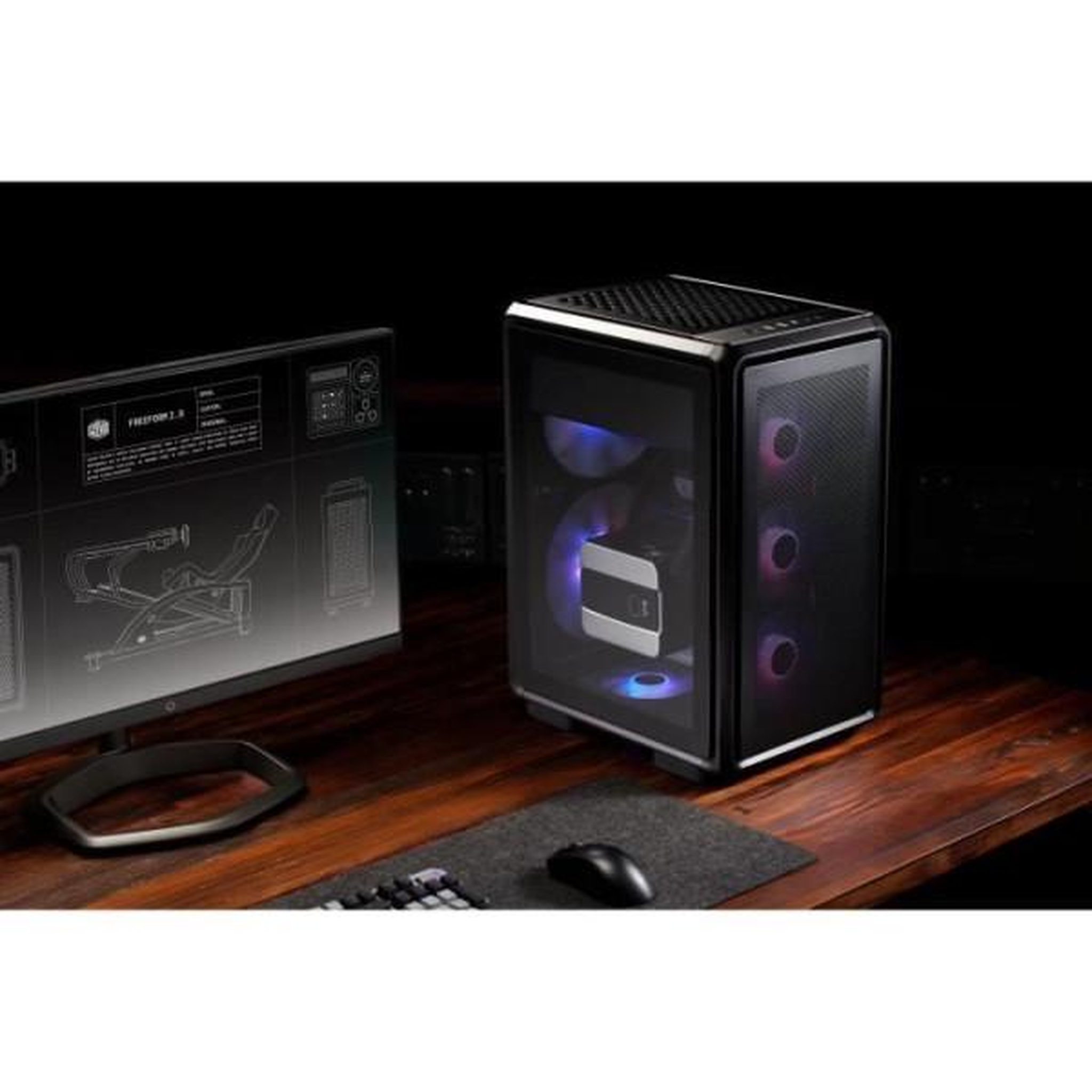Voir la diapositive 6 : Cooler Master Boitier PC Gaming - COOLER MASTER - MF400M-KHNN-S00 - MasterFrame 400 Mesh Black - Micro-ATX et Mini-ITX