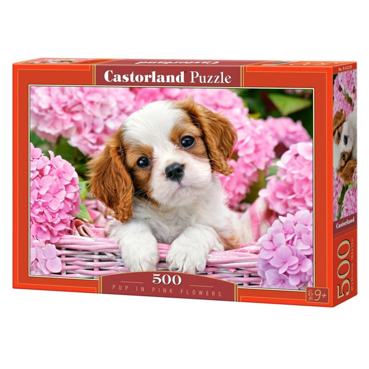 Castorland Puzzle 500 pièces : Chiot au milieu des fleurs