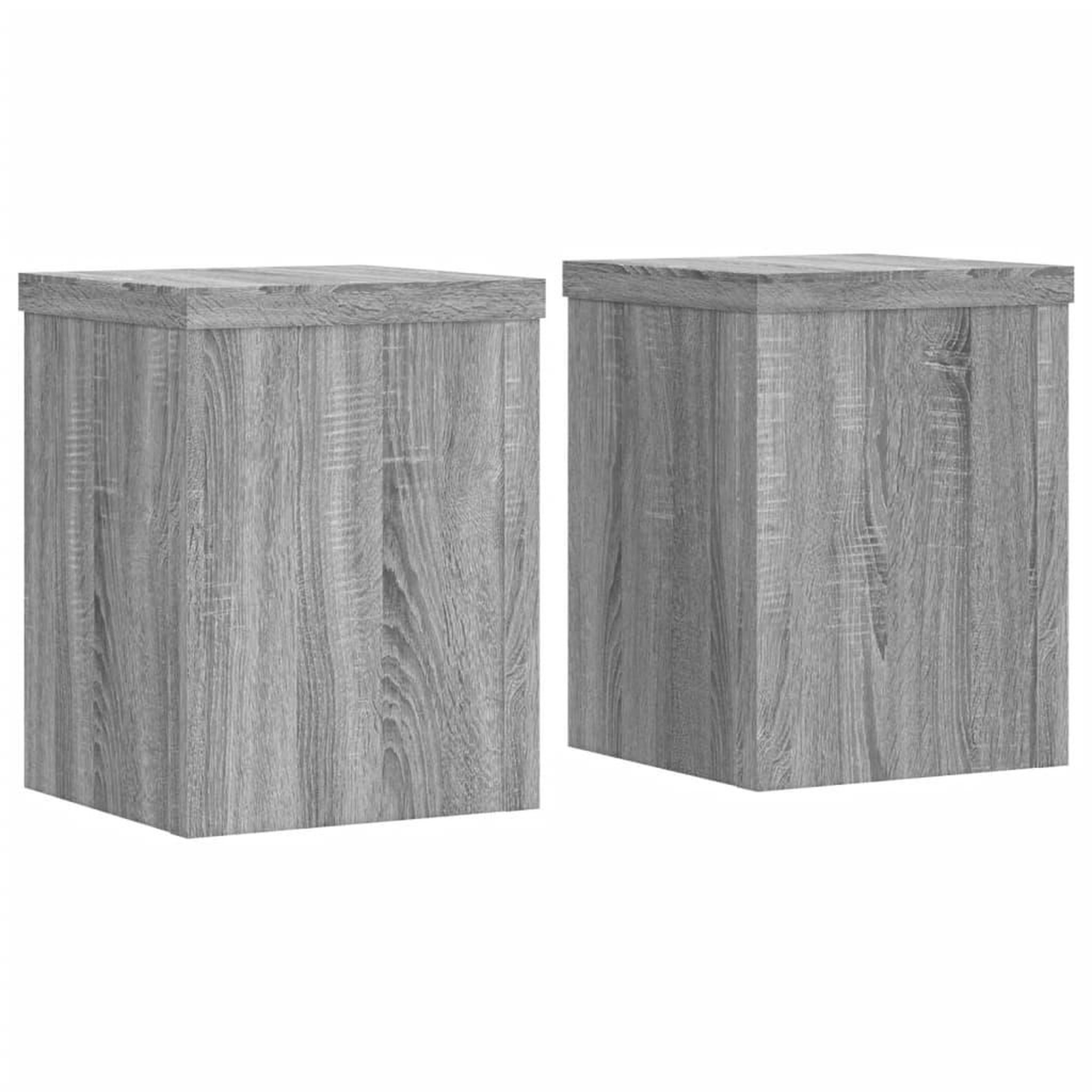 Voir la diapositive 2 : VIDAXL Supports pour plantes 2 pcs sonoma gris bois d'ingenierie